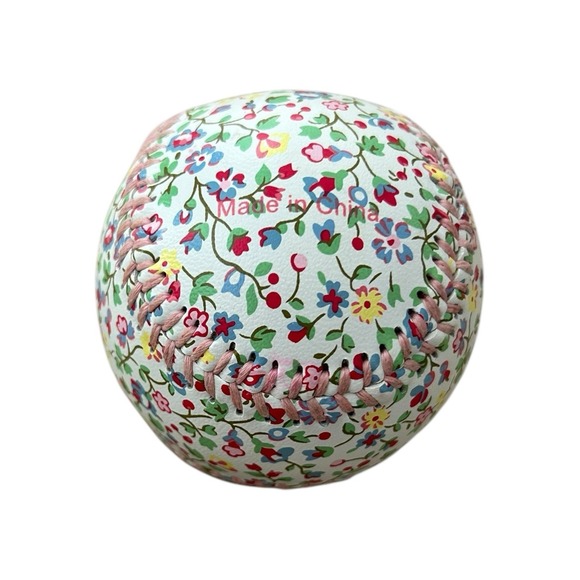 The GAP Pink Stitched Flowered Print Souvenir Baseball Ball - Picture 3 of 4